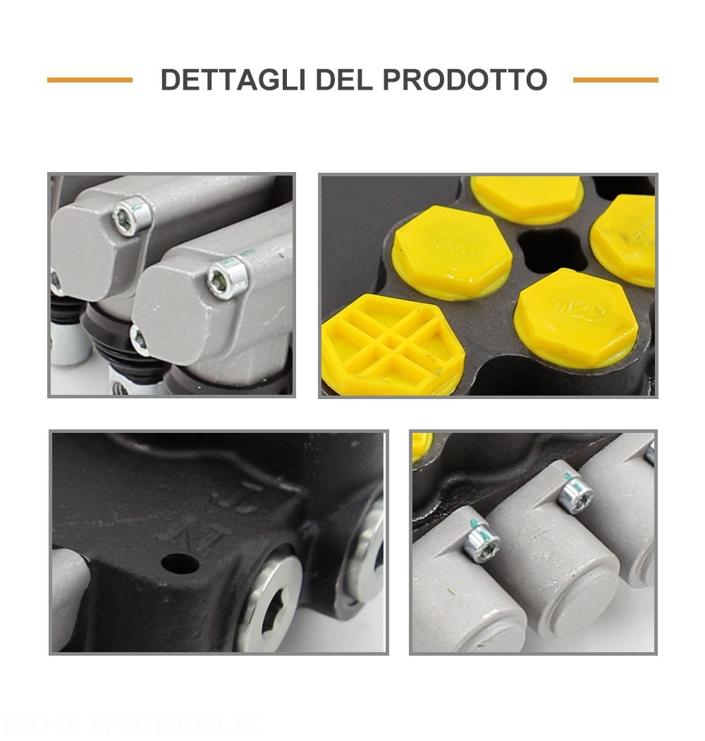 P80-G12-G34-AT-2OT Manuale 3 Spool Valvola direzionale monoblocco