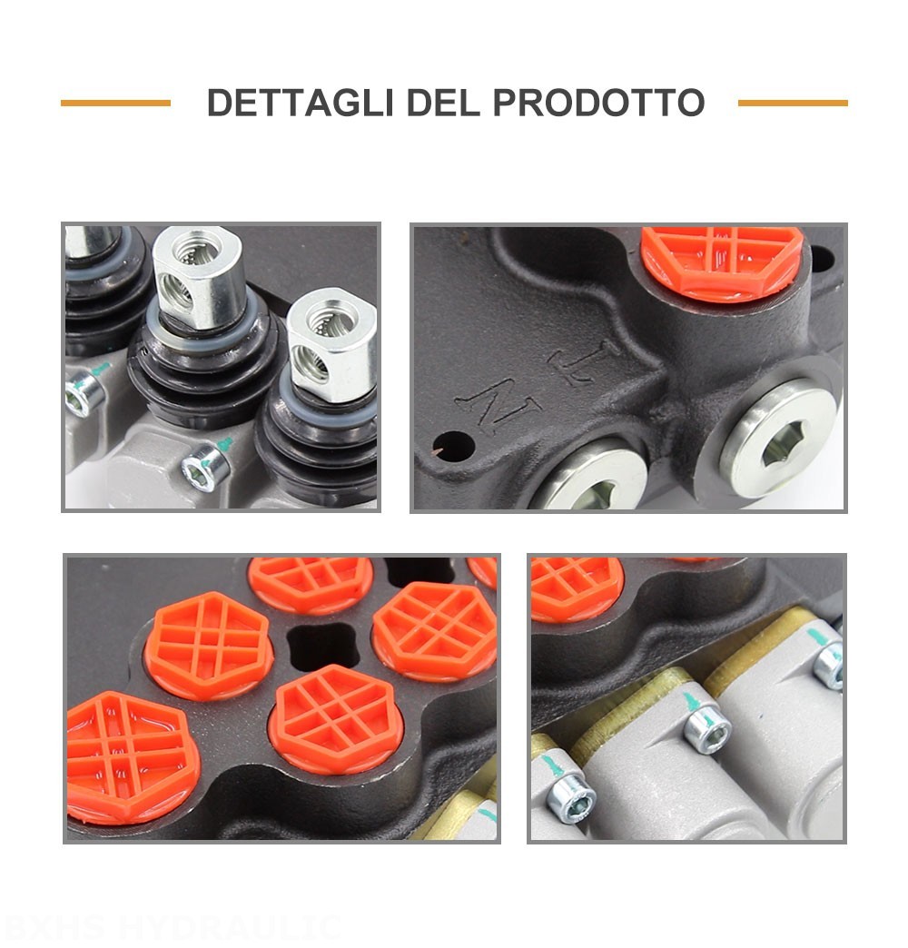 P80-G12-G34-OT Manuale 3 Spool Valvola direzionale monoblocco