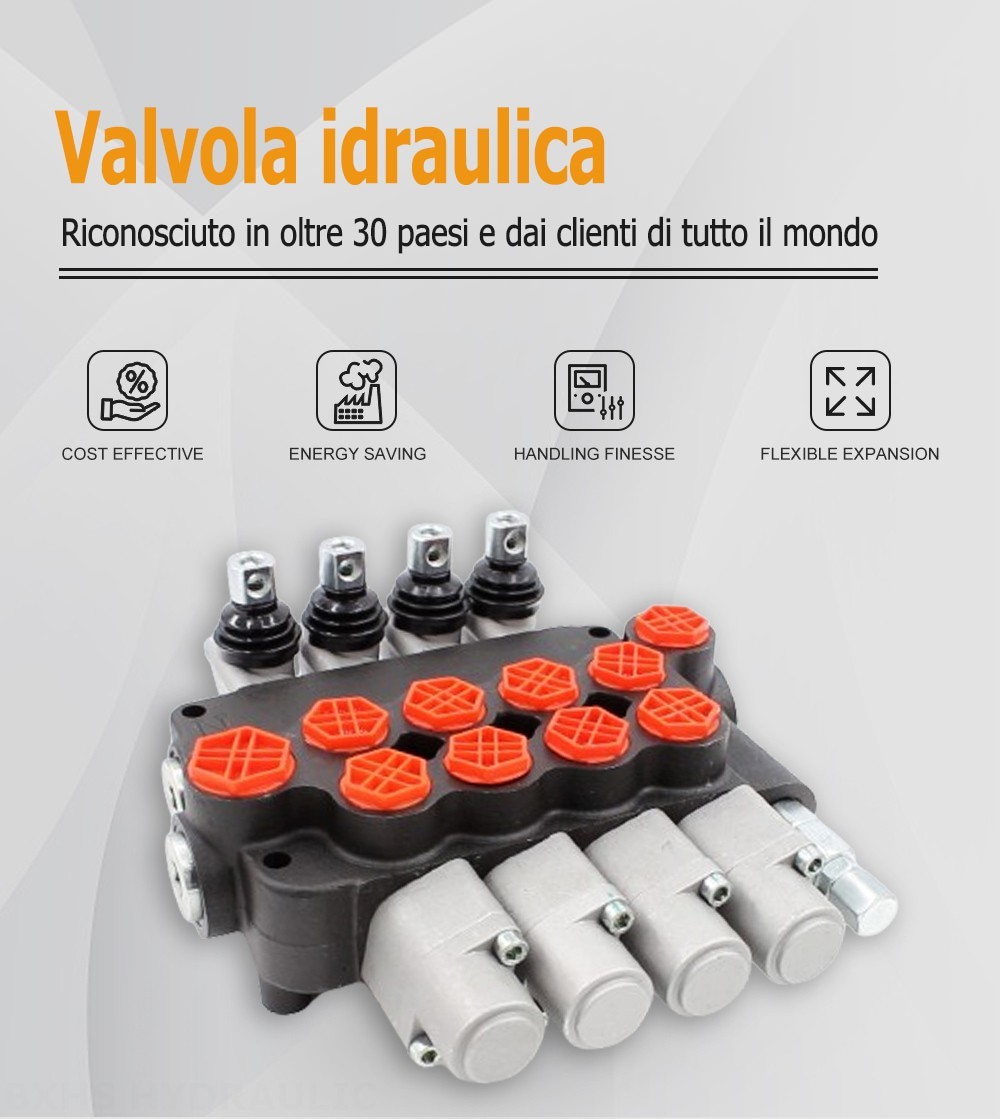 P80-G12-G34-OT Manuale 4 Spool Valvola direzionale monoblocco