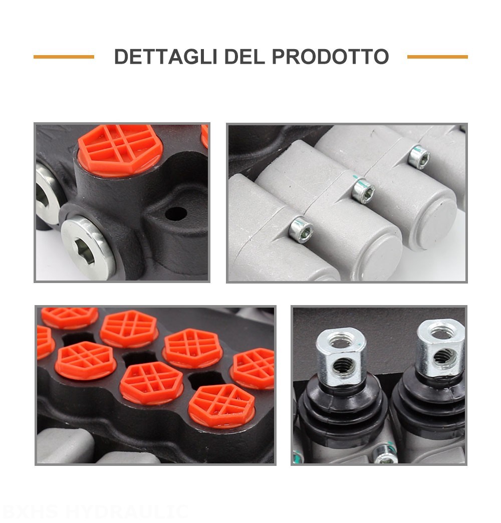 P80-G12-G34-OT Manuale 4 Spool Valvola direzionale monoblocco