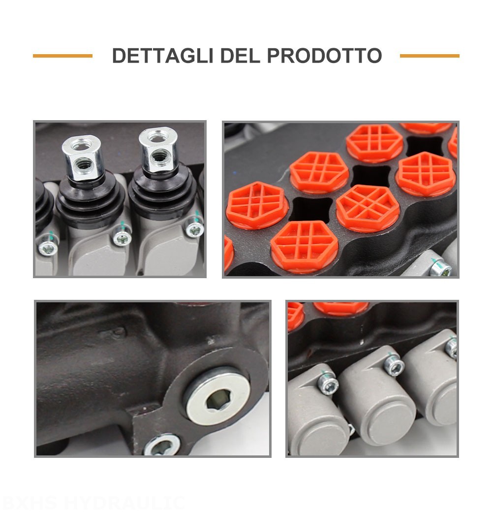 P80-G12-G34-OT Manuale 6 Spool Valvola direzionale monoblocco