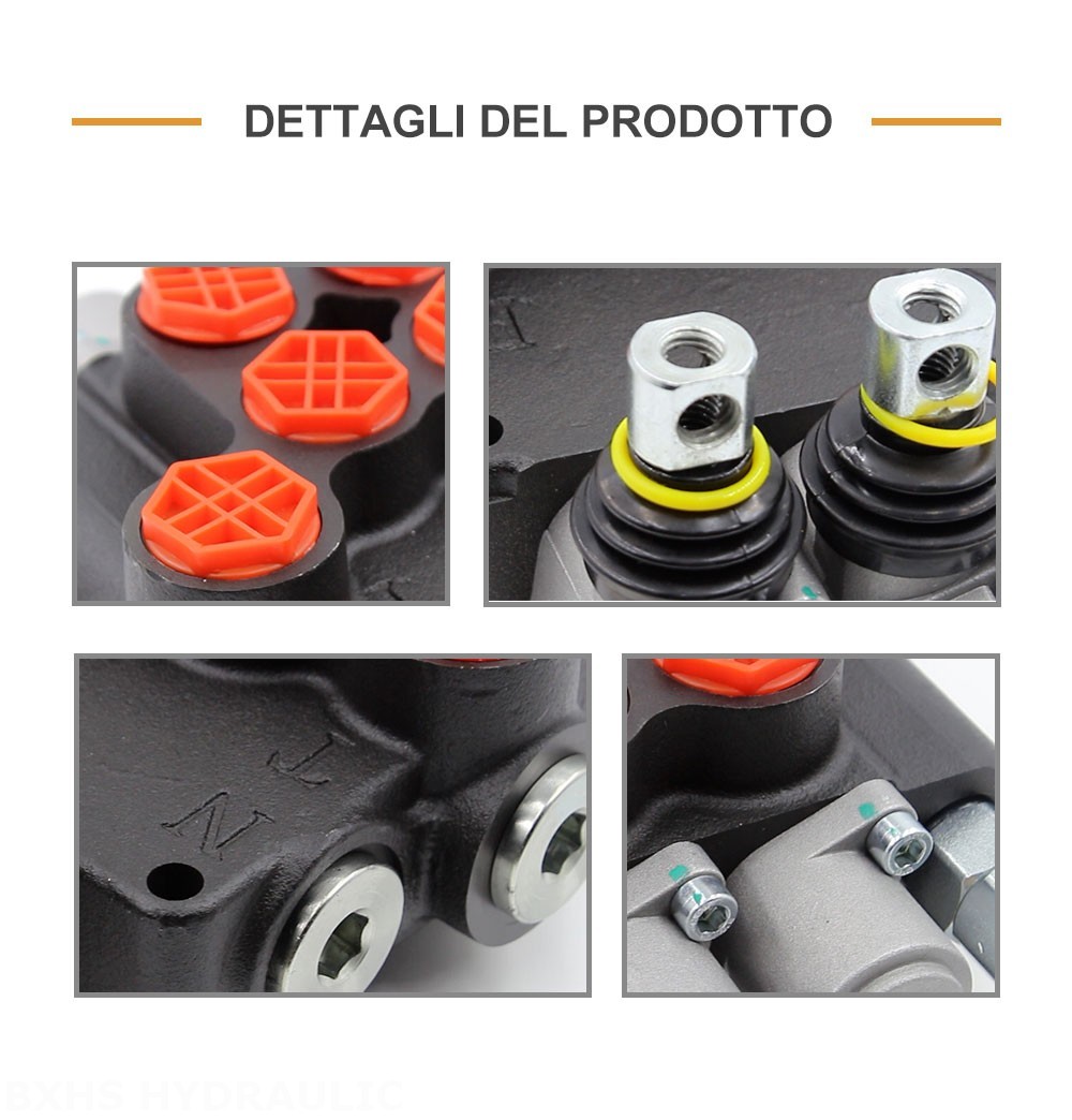 P80-G12-G34-OW Manuale 2 Spool Valvola direzionale monoblocco