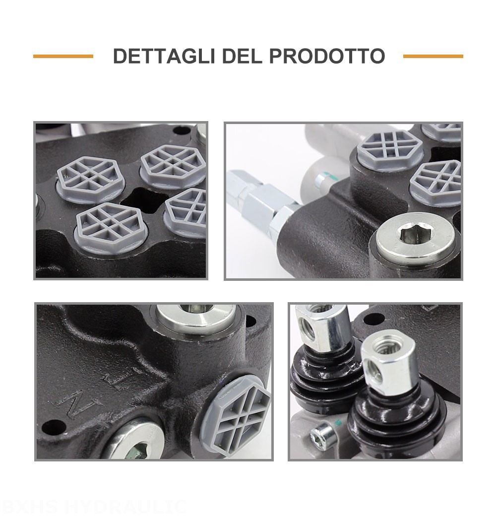 P80-G12-G34 Manuale 2 Spool Valvola direzionale monoblocco