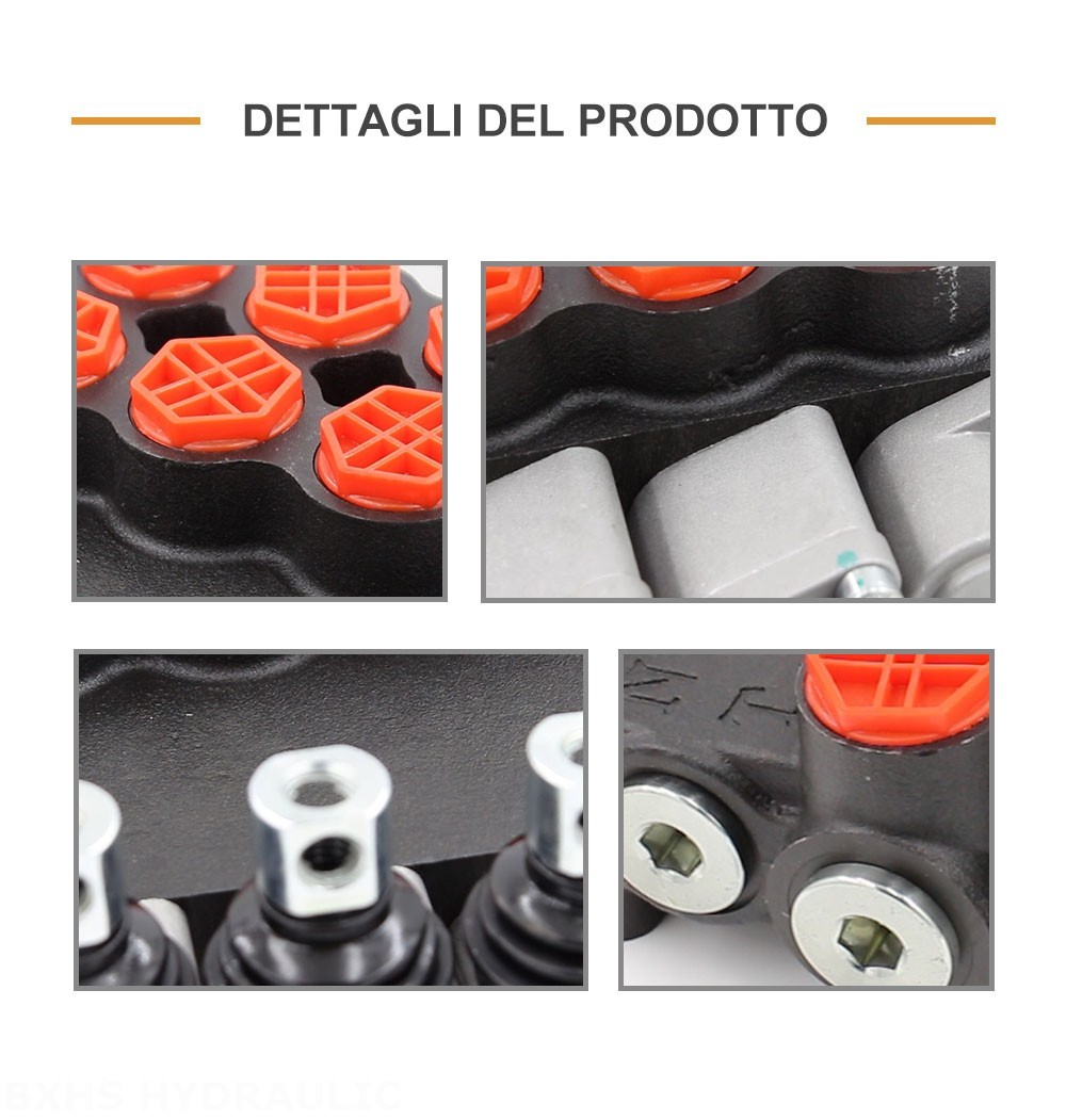 P80-G12-G34 Manuale 3 Spool Valvola direzionale monoblocco