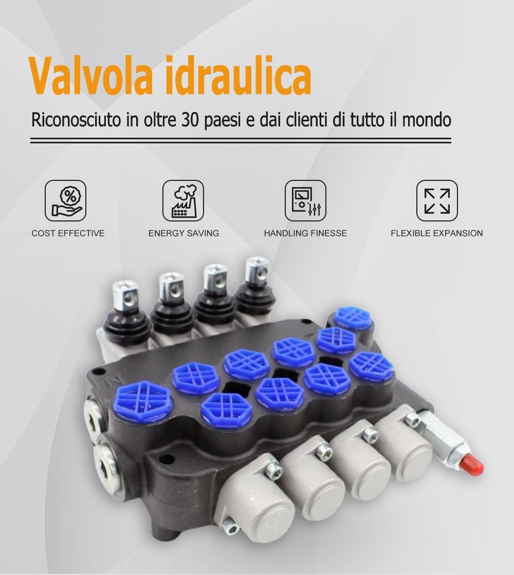 P80-G12-G34 Manuale 4 Spool Valvola direzionale monoblocco