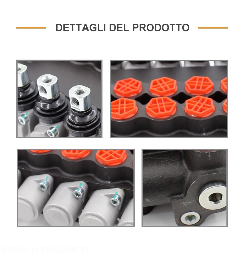 P80-G12-G34 Manuale 6 Spool Valvola direzionale monoblocco