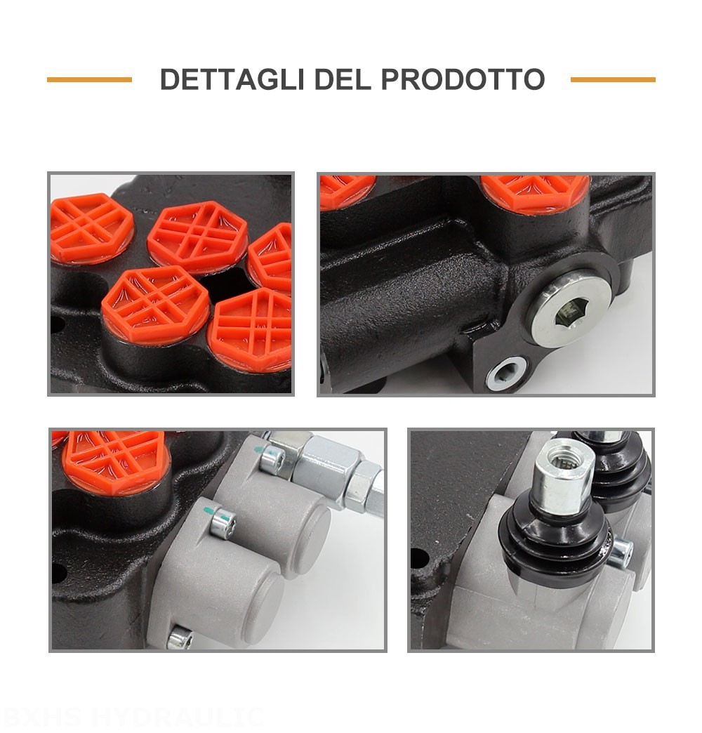 P80-G34-2OT Manuale 2 Spool Valvola direzionale monoblocco