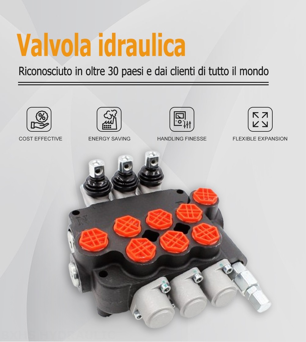 P80-G34-3OT Manuale 3 Spool Valvola direzionale monoblocco