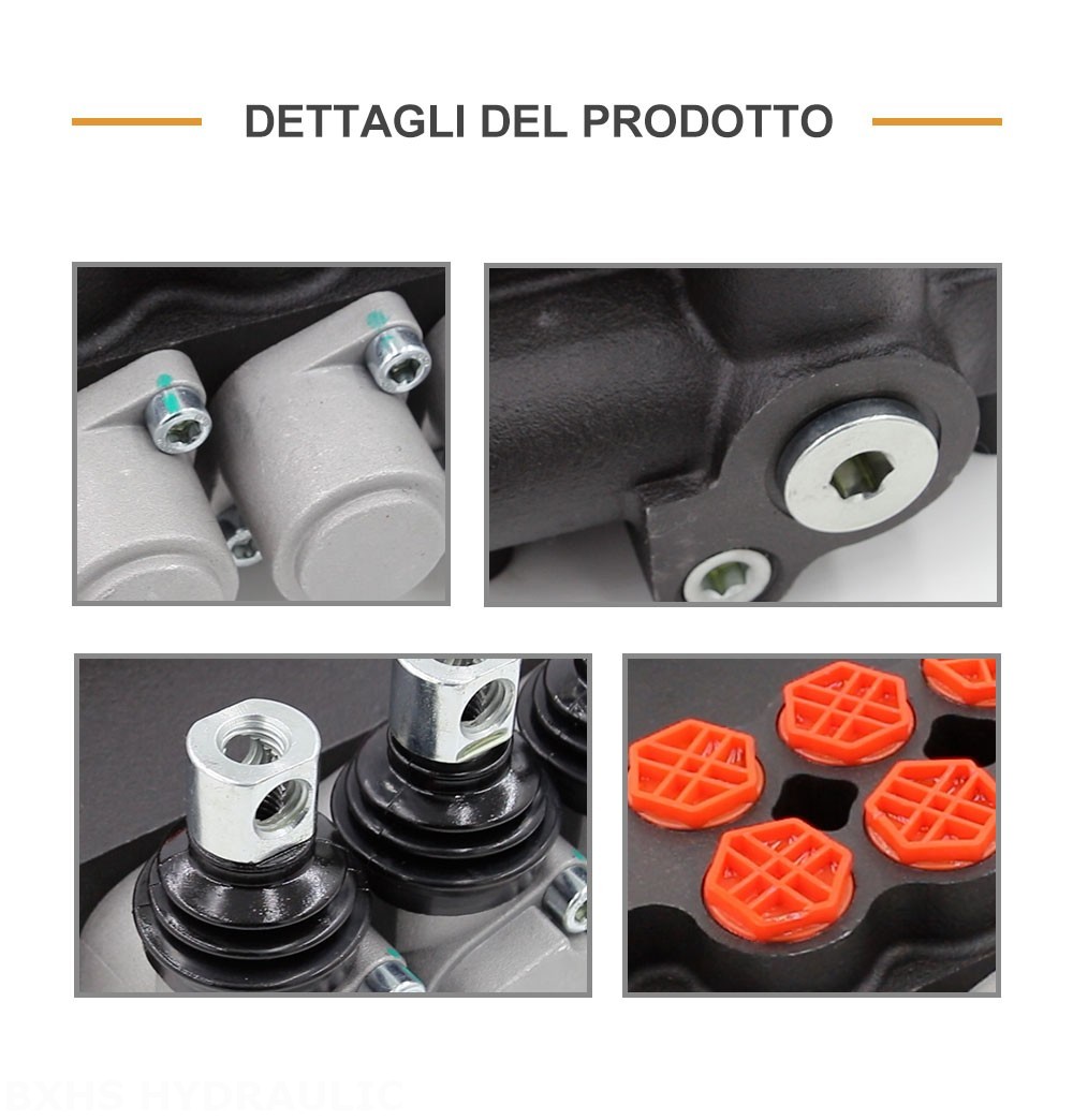 P80-G34-3OT Manuale 3 Spool Valvola direzionale monoblocco