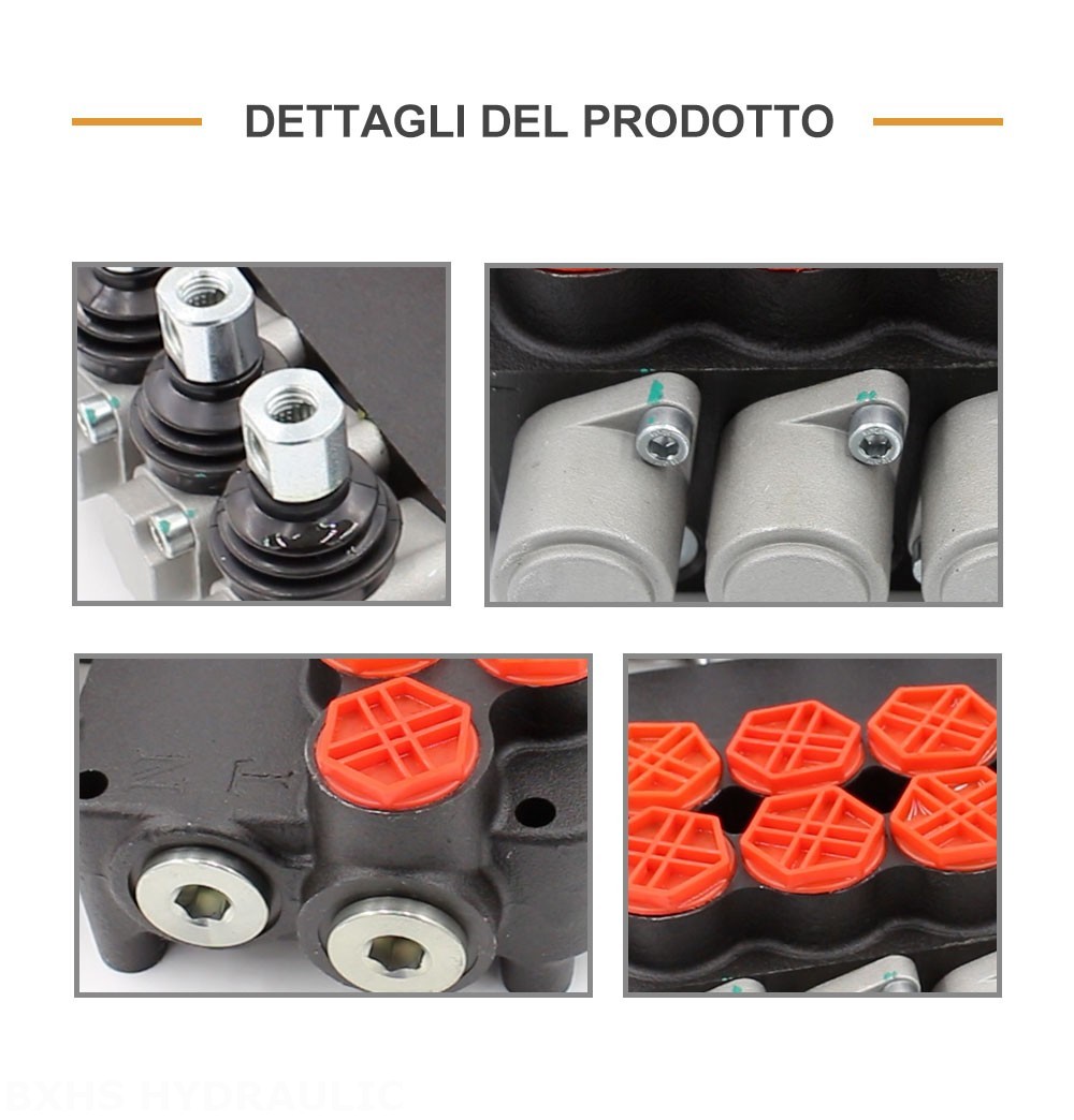 P80-G34-4OT Manuale 4 Spool Valvola direzionale monoblocco