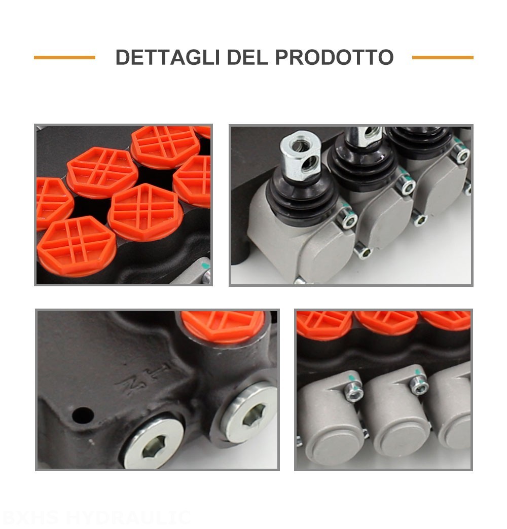 P80-G34-5OT Manuale 5 Spool Valvola direzionale monoblocco