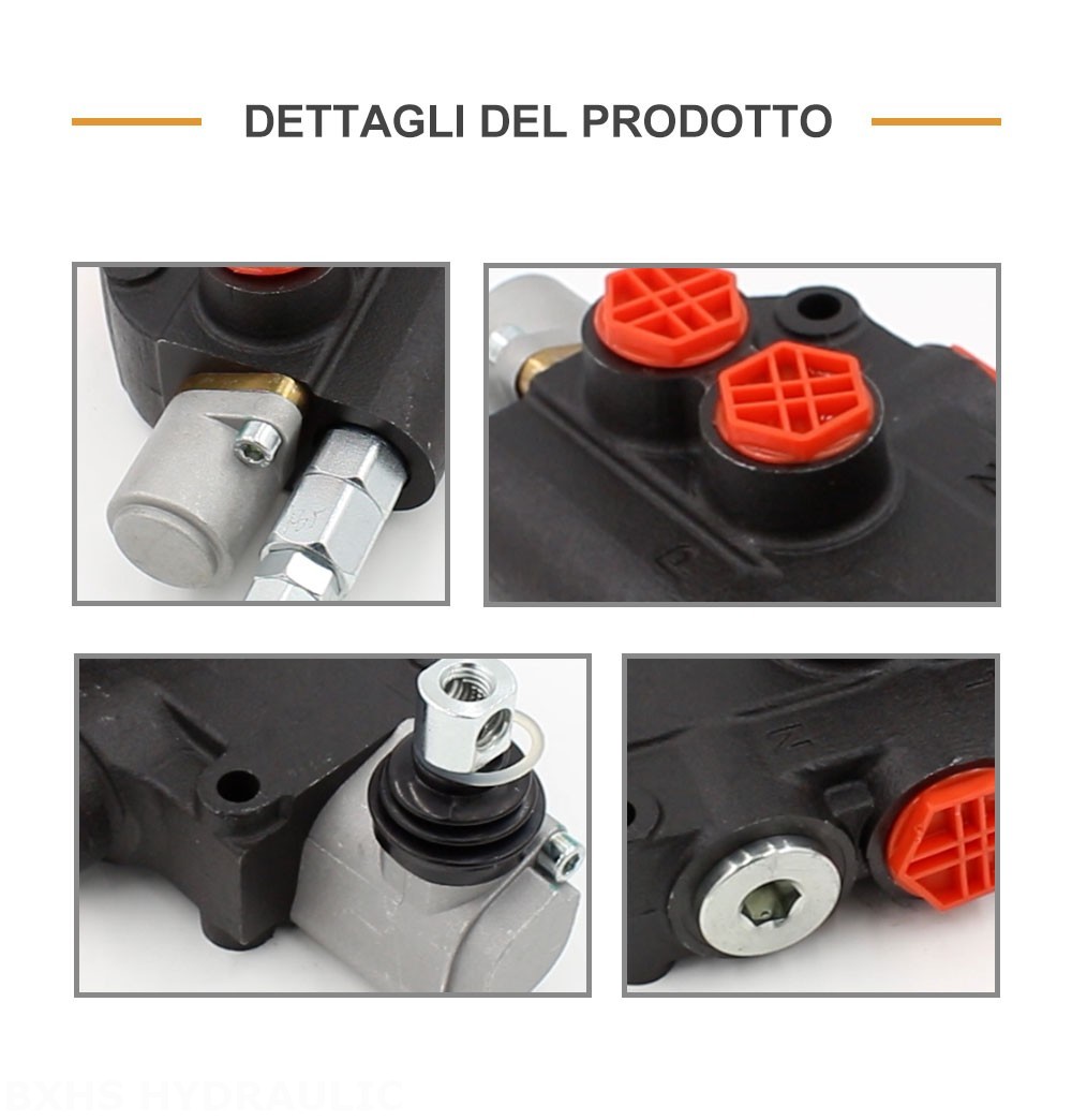 P80-G34-G12-1OT Manuale 1 Spool Valvola direzionale monoblocco