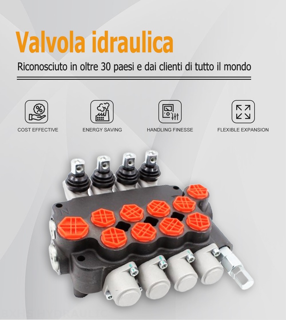 P80-G34-G12-4OT Manuale 4 Spool Valvola direzionale monoblocco