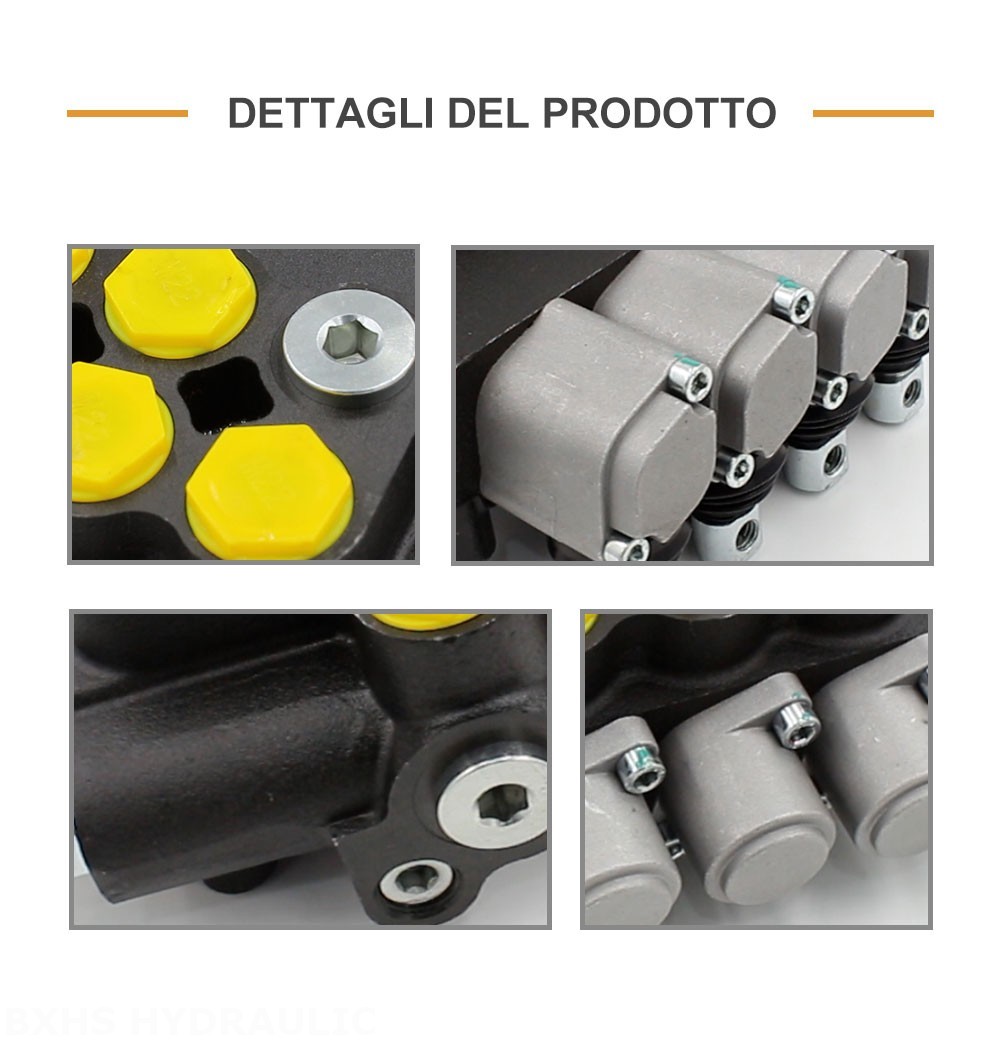 P80-G34-G12-AT-3OT Manuale 4 Spool Valvola direzionale monoblocco