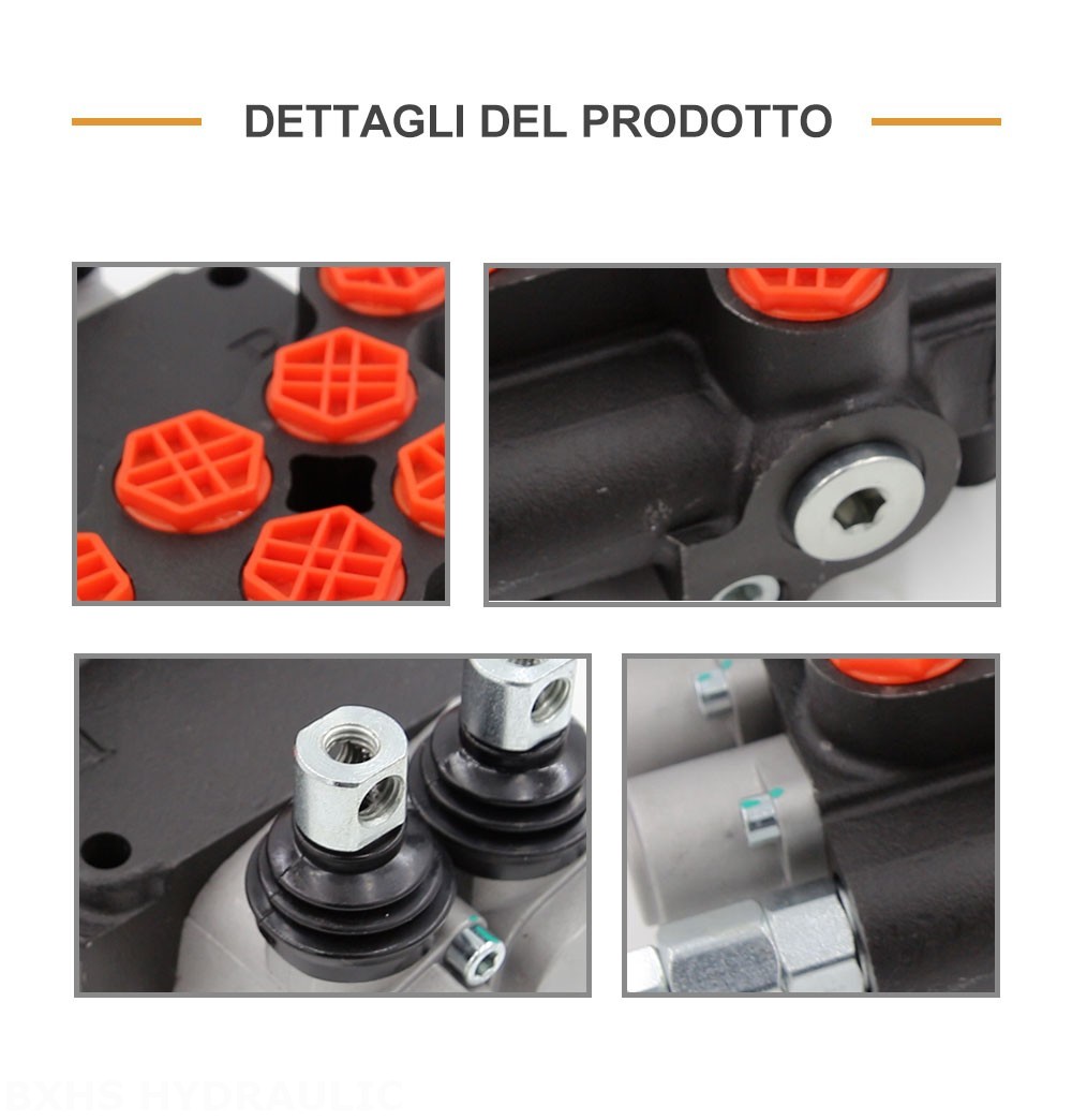 P80-G34-G12 Manuale 2 Spool Valvola direzionale monoblocco