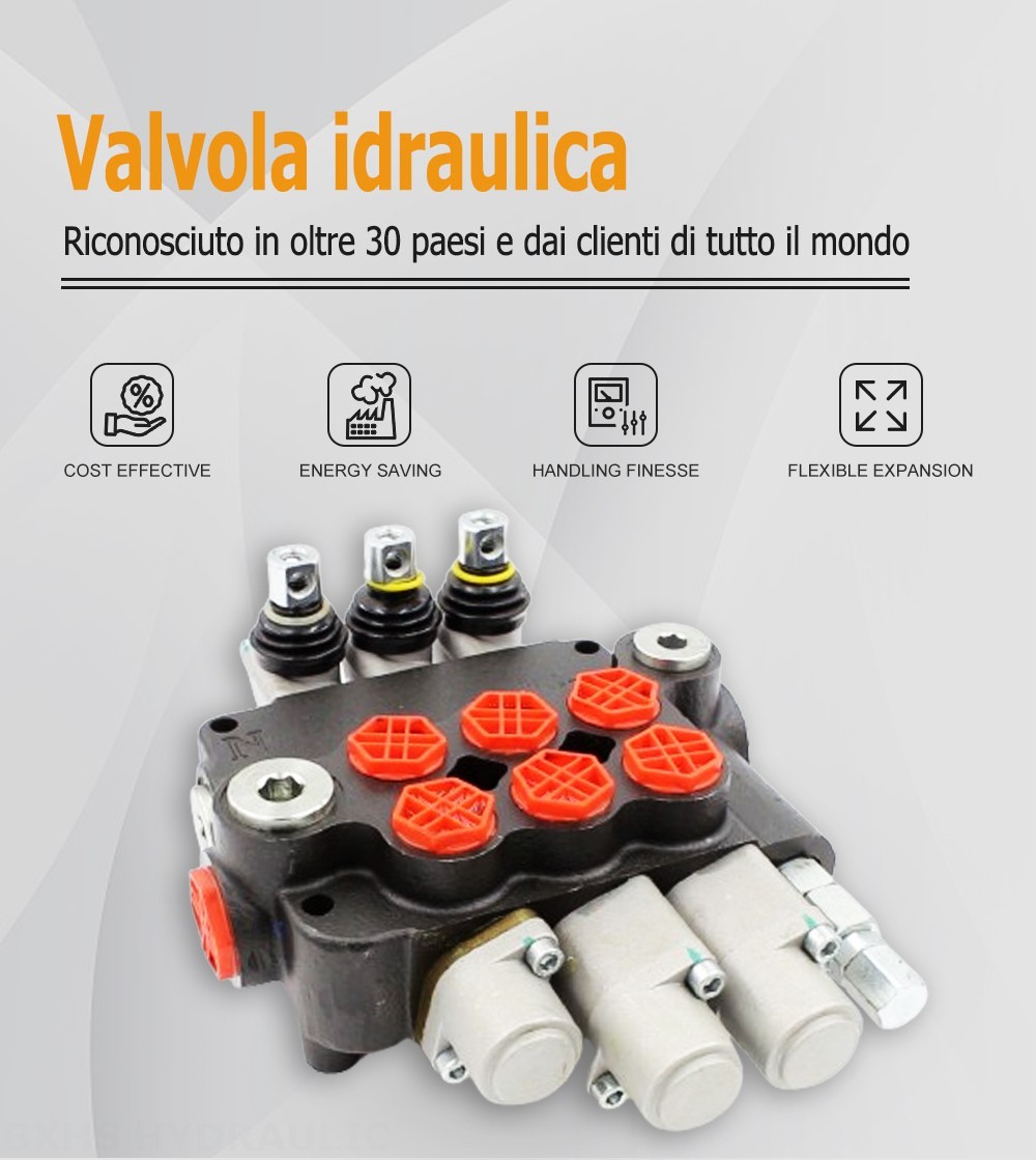 P80-G34-G12 Manuale 3 Spool Valvola direzionale monoblocco