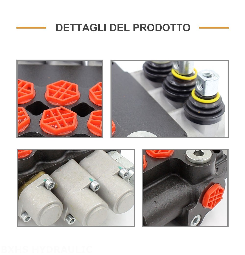 P80-G34-G12 Manuale 3 Spool Valvola direzionale monoblocco