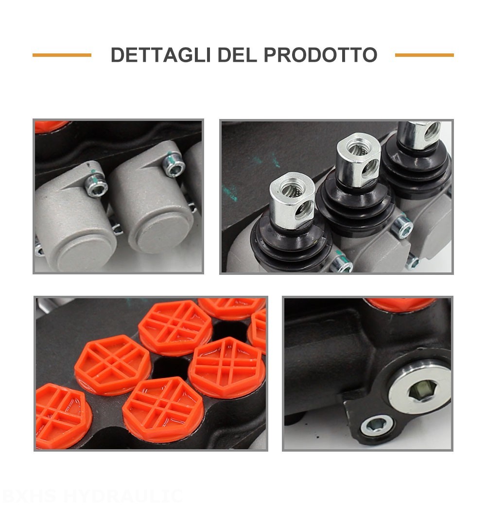 P80-G34-OT Manuale 3 Spool Valvola direzionale monoblocco