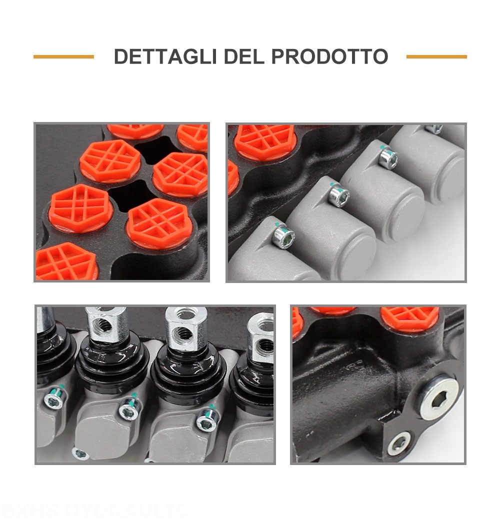 P80-G34-OT Manuale 6 Spool Valvola direzionale monoblocco