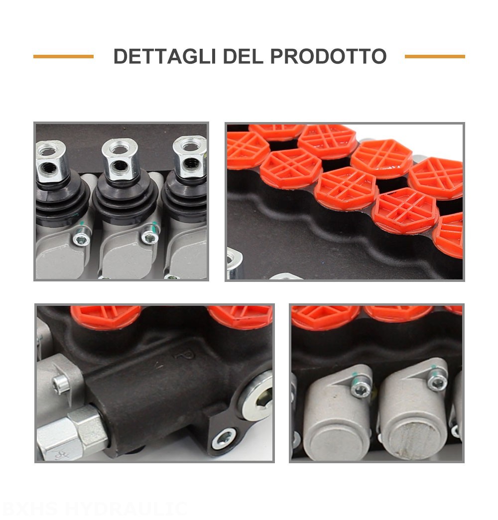 P80-G34-OT Manuale 7 Spool Valvola direzionale monoblocco