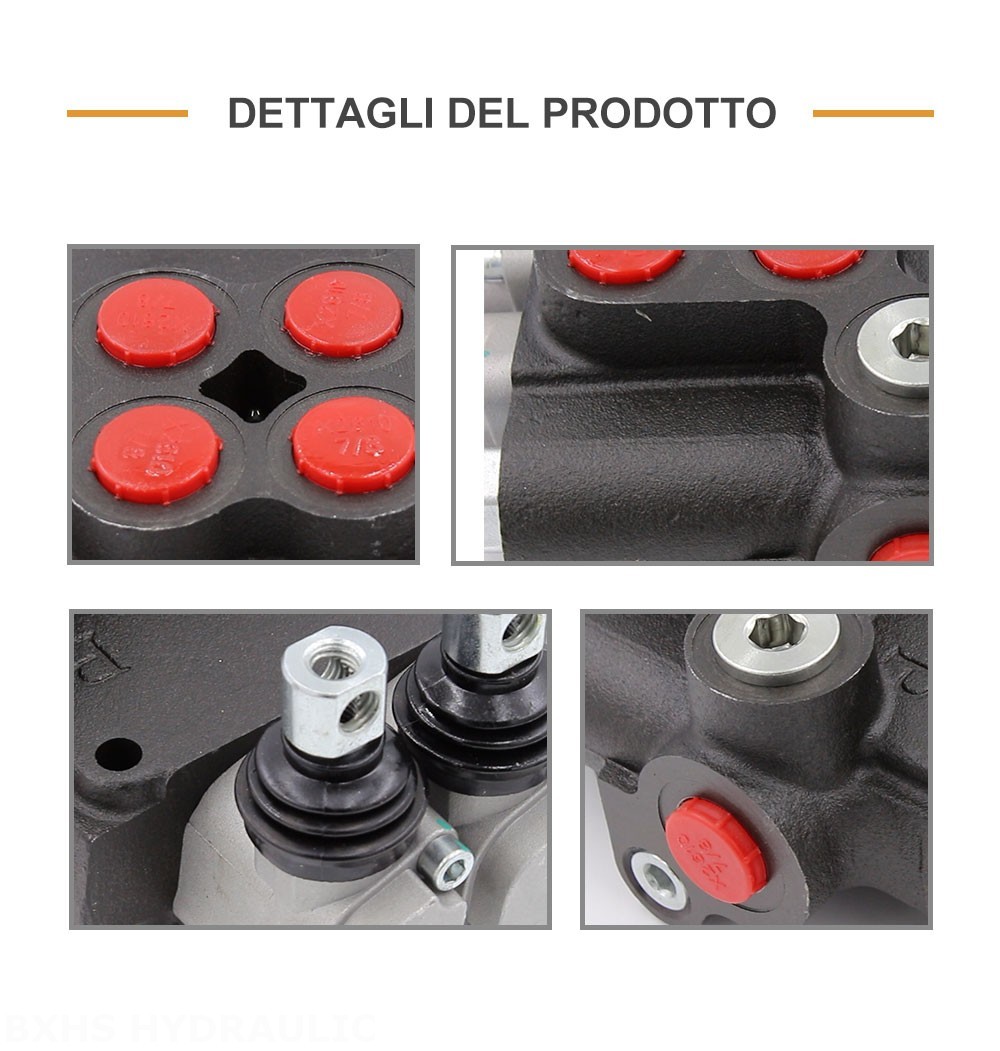 P80-U116-U78-2OT Manuale 2 Spool Valvola direzionale monoblocco