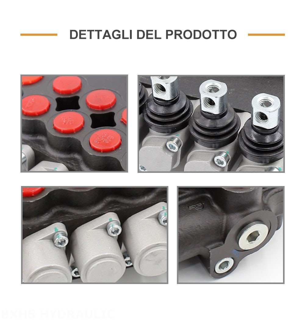 P80-U116-U78-5OT Manuale 5 Spool Valvola direzionale monoblocco