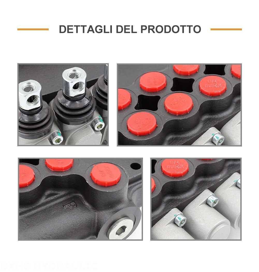 P80-U116-U78-OT Manuale 5 Spool Valvola direzionale monoblocco