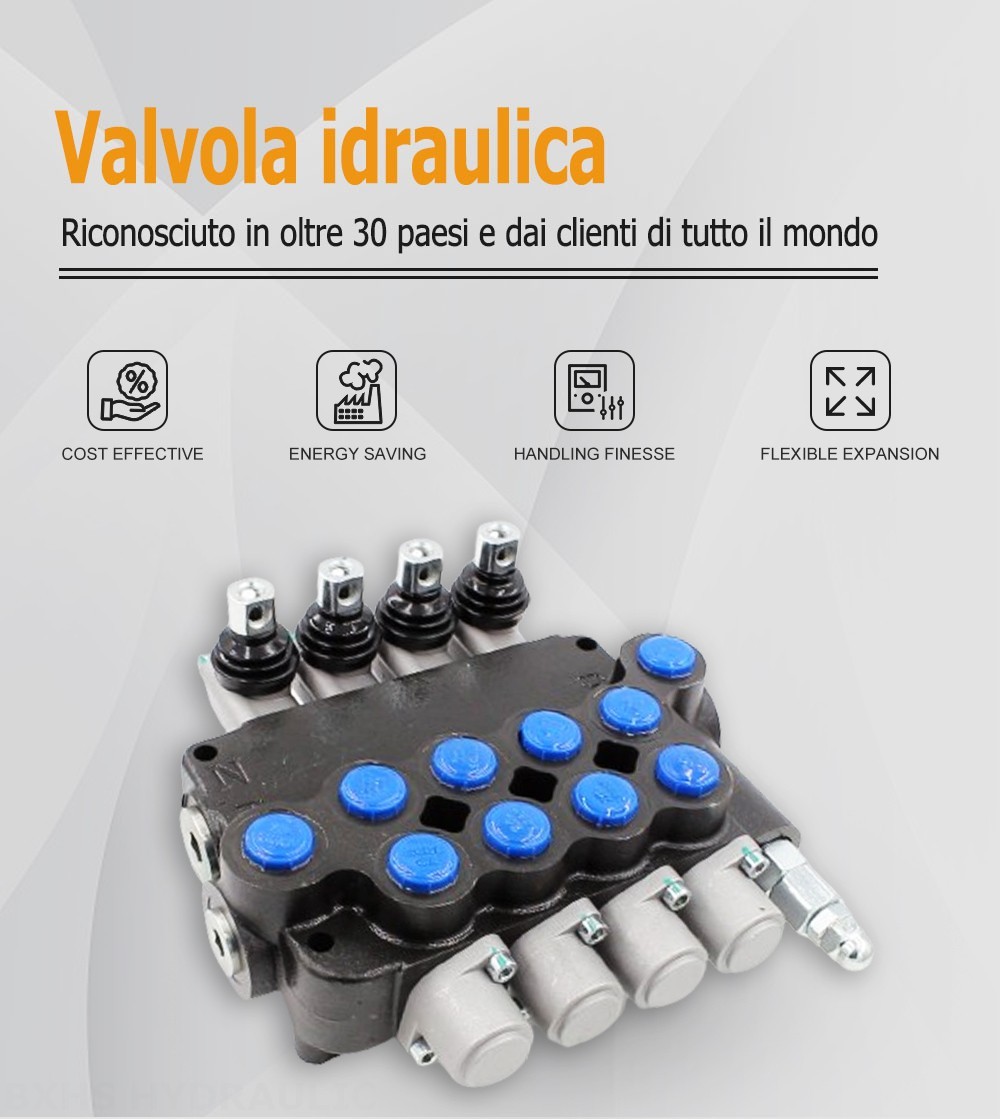 P80-U78-4OT Manuale 4 Spool Valvola direzionale monoblocco