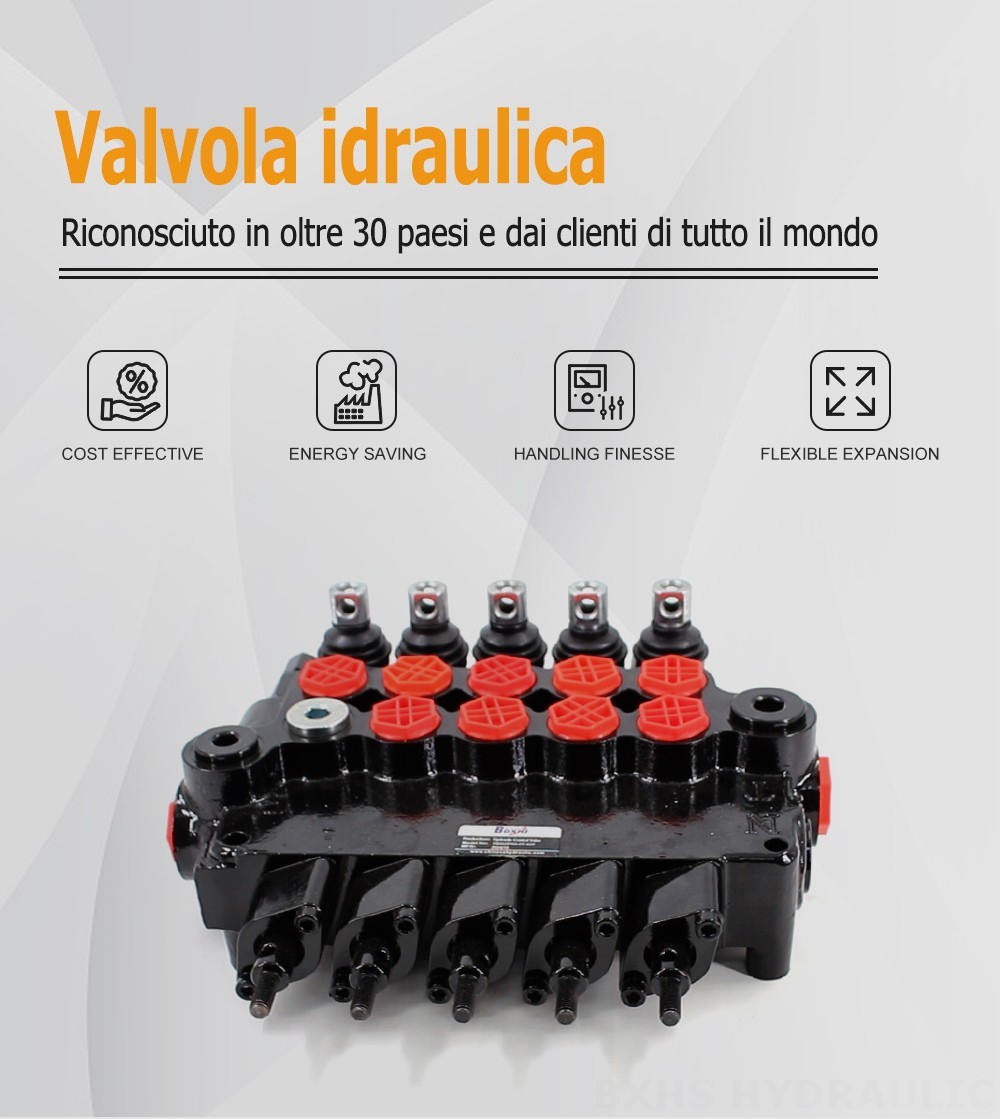 P80AZ Idraulico e Manuale 5 Spool Valvola di Controllo per Stabilizzatori