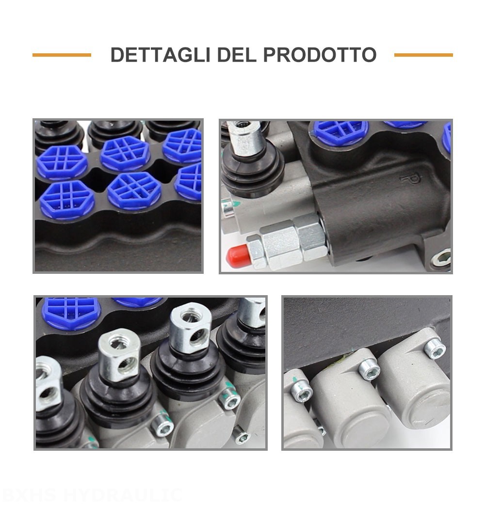 P80F-G34-OT Manuale 5 Spool Valvola direzionale monoblocco