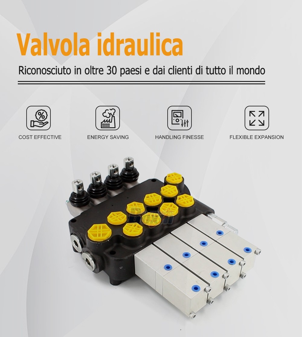 P80Q-G-4OT Pneumatic 4 Spool Monoblock Directional Valve