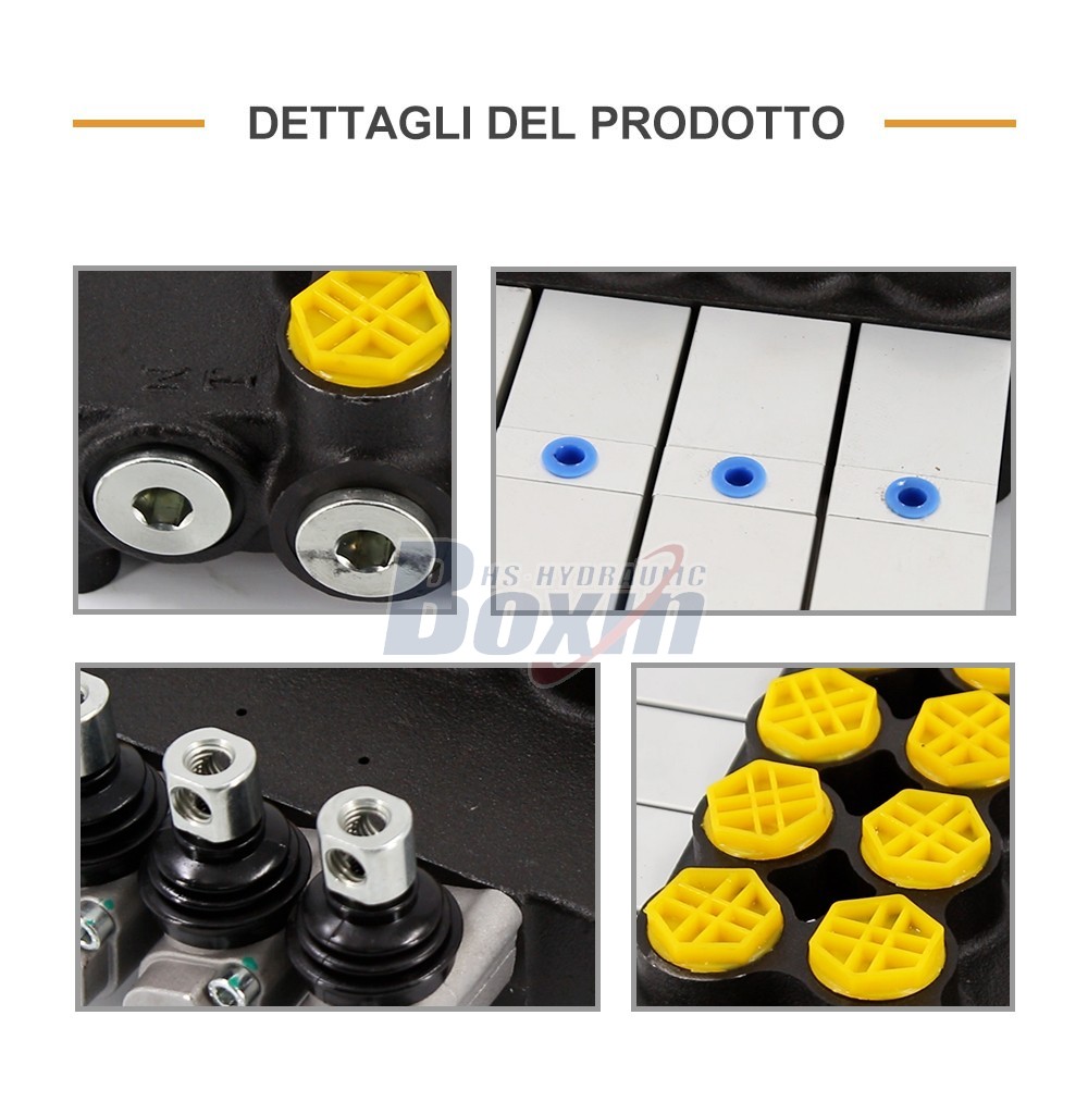 P80Q-G-4OT Pneumatic 4 Spool Monoblock Directional Valve
