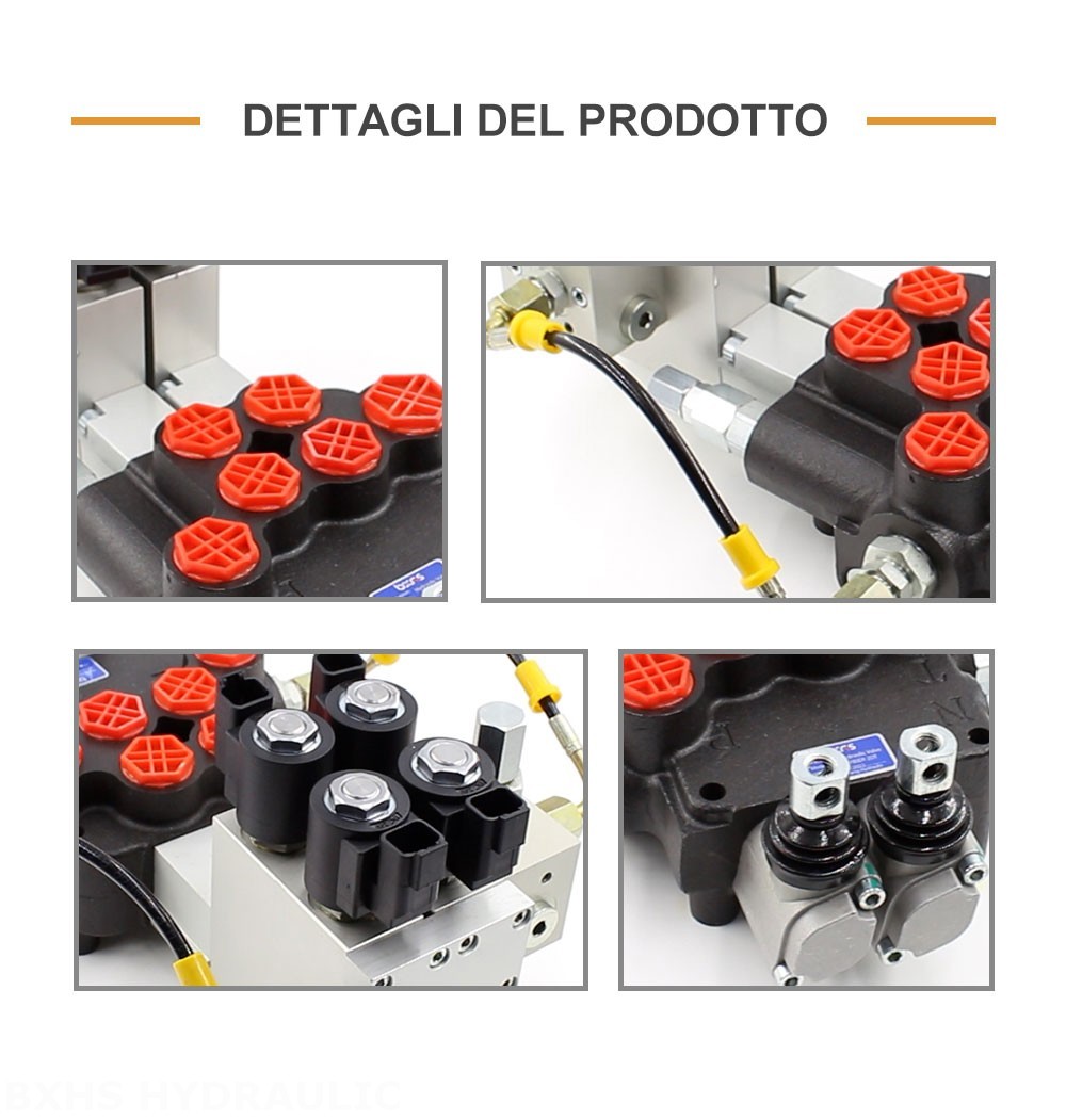 P80 Elettroidraulico 2 Spool Valvola direzionale monoblocco