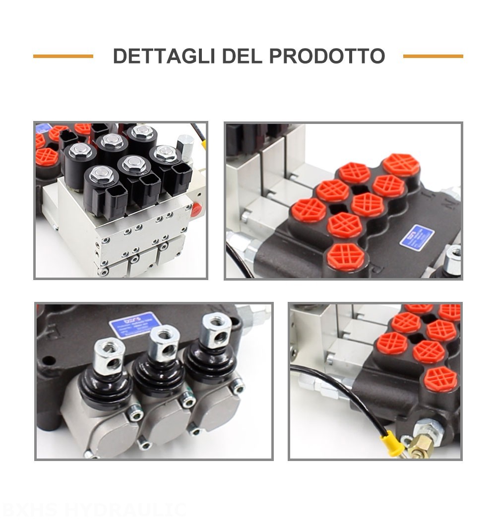 P80 Elettroidraulico 3 Spool Valvola direzionale monoblocco