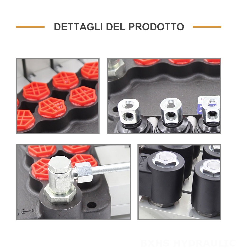 P80 Elettroidraulico 5 Spool Valvola direzionale monoblocco