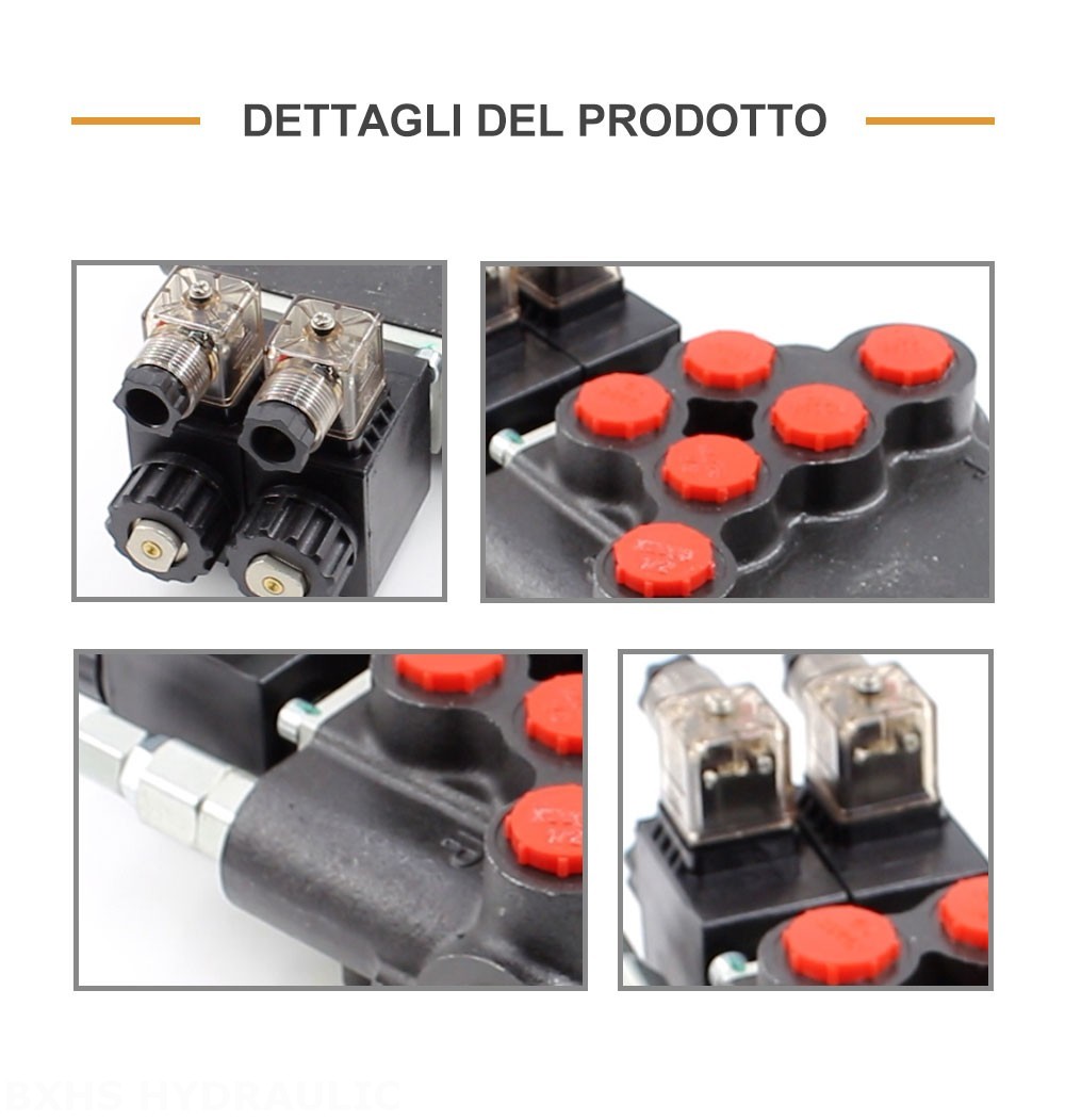 P80 Solenoide 2 Spool Valvola direzionale monoblocco