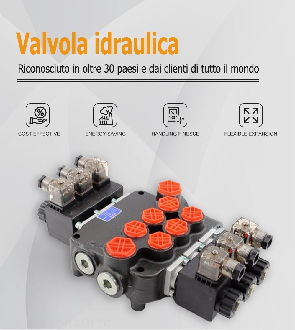 P80 Solenoide 3 Spool Valvola direzionale monoblocco