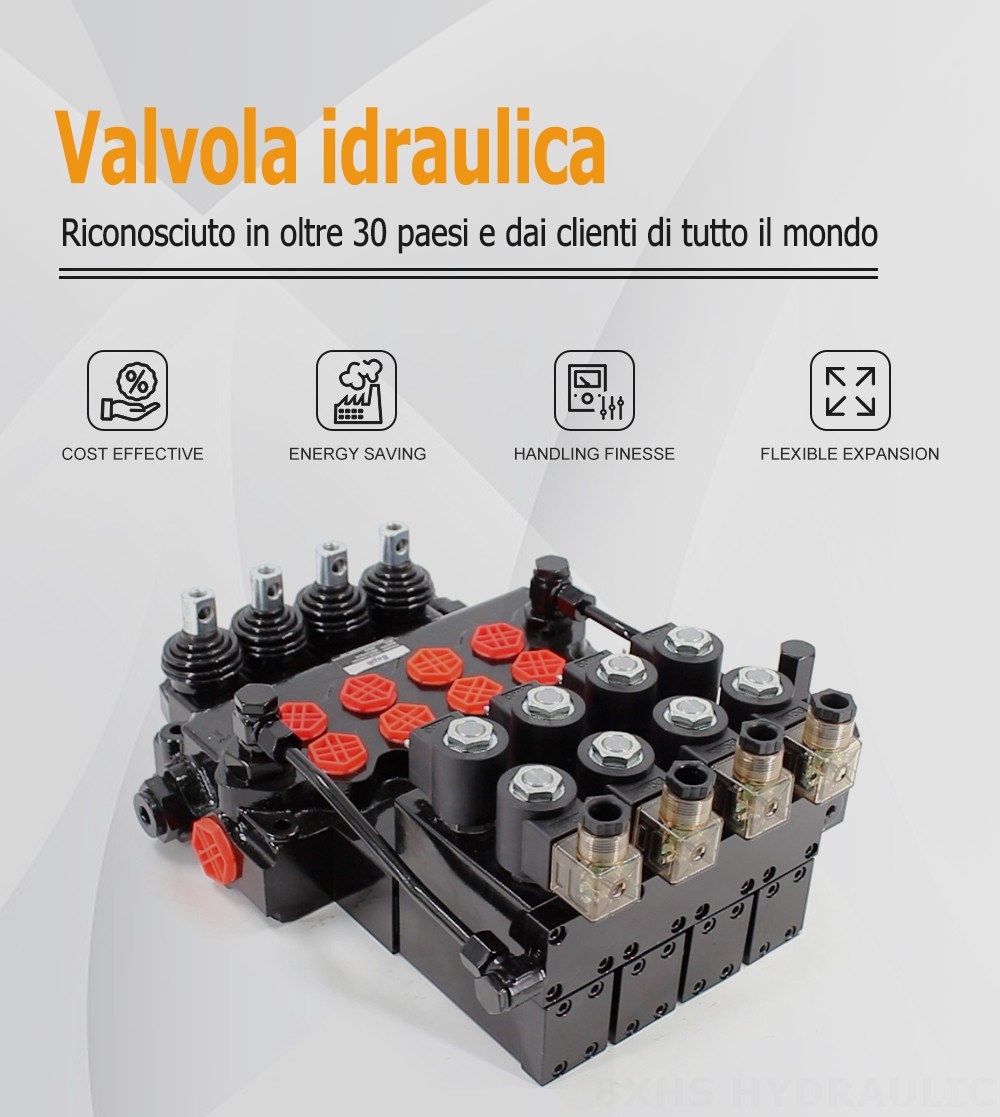 SD11-PG2 Elettroidraulico 4 Spool Valvola direzionale monoblocco