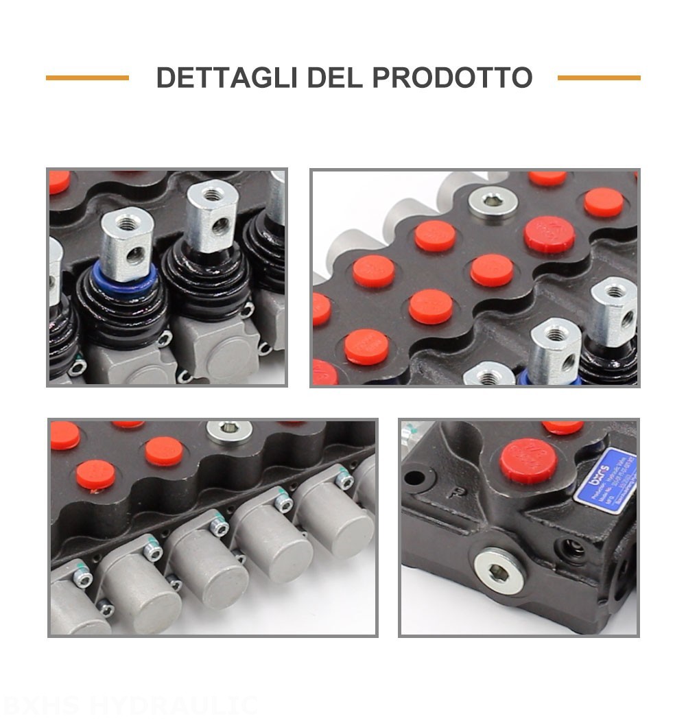 SD5 Manuale 7 Spool Valvola direzionale monoblocco