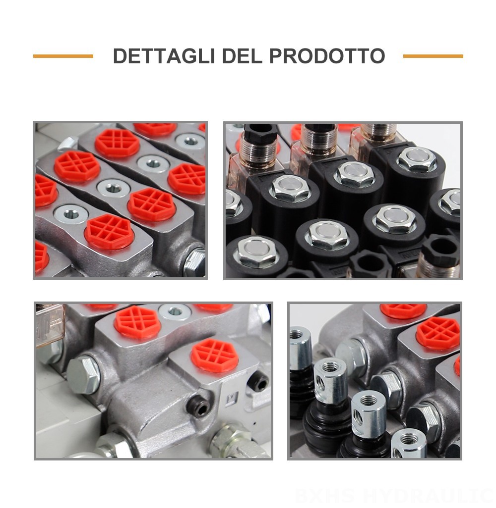 SD8 Elettroidraulico 4 Spool Valvola direzionale sezionale