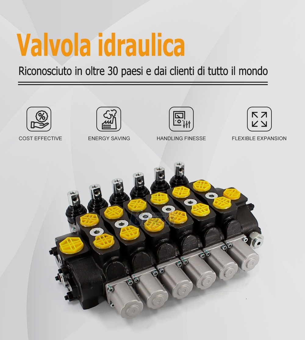 SD8 Series 6 Spool Hydraulic Sectional Control Valve