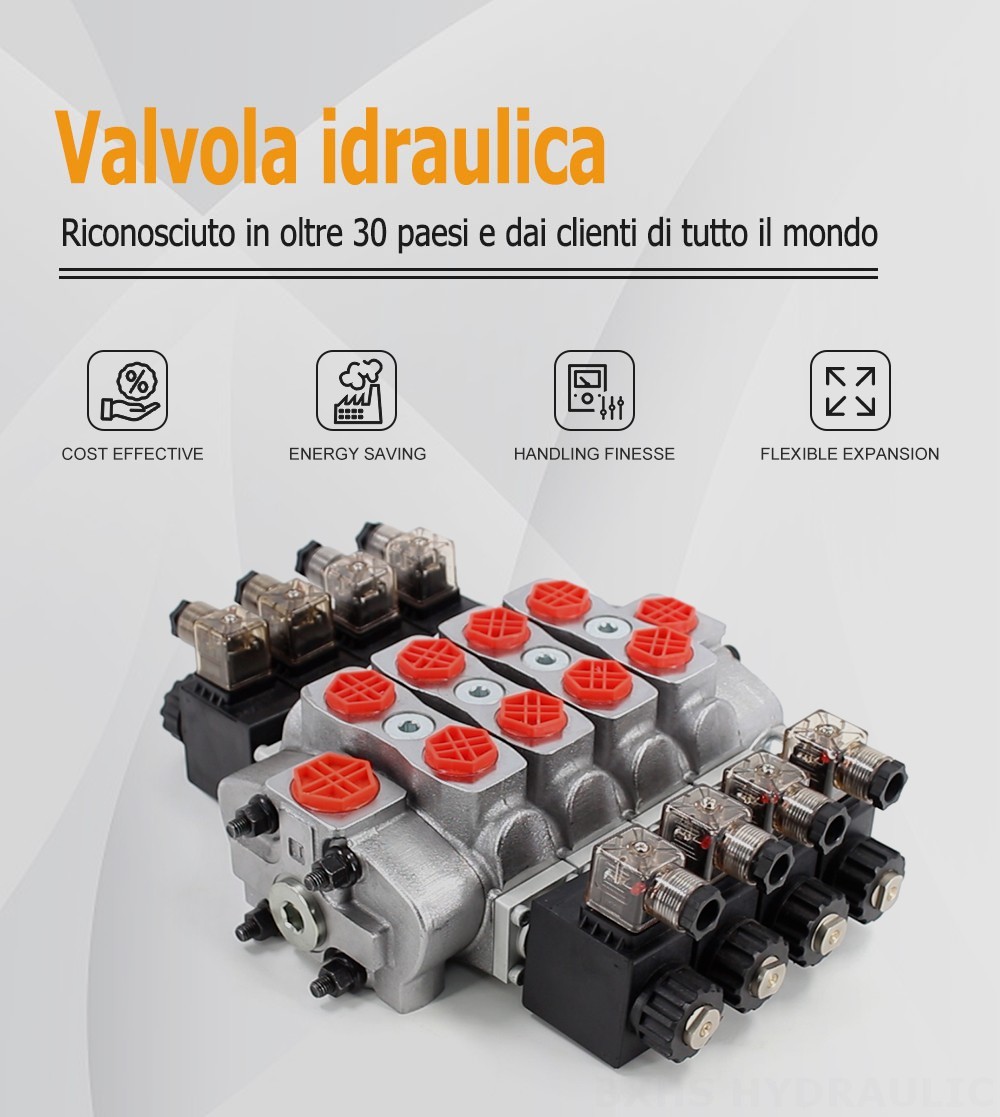 SD8 Solenoide 4 Spool Valvola direzionale sezionale