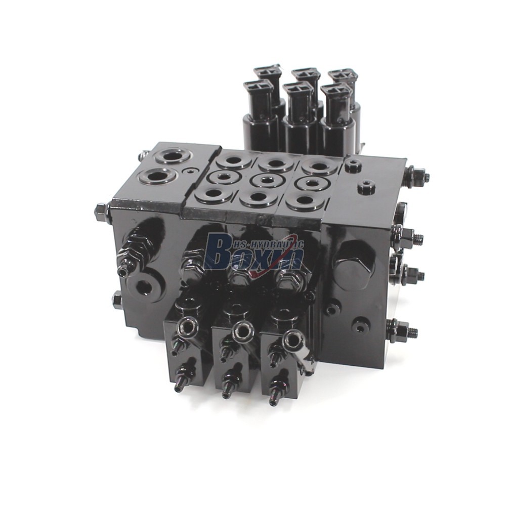 High Performance DCV55 Electro-hydraulic 3 Spool Sectional Valve cover photo